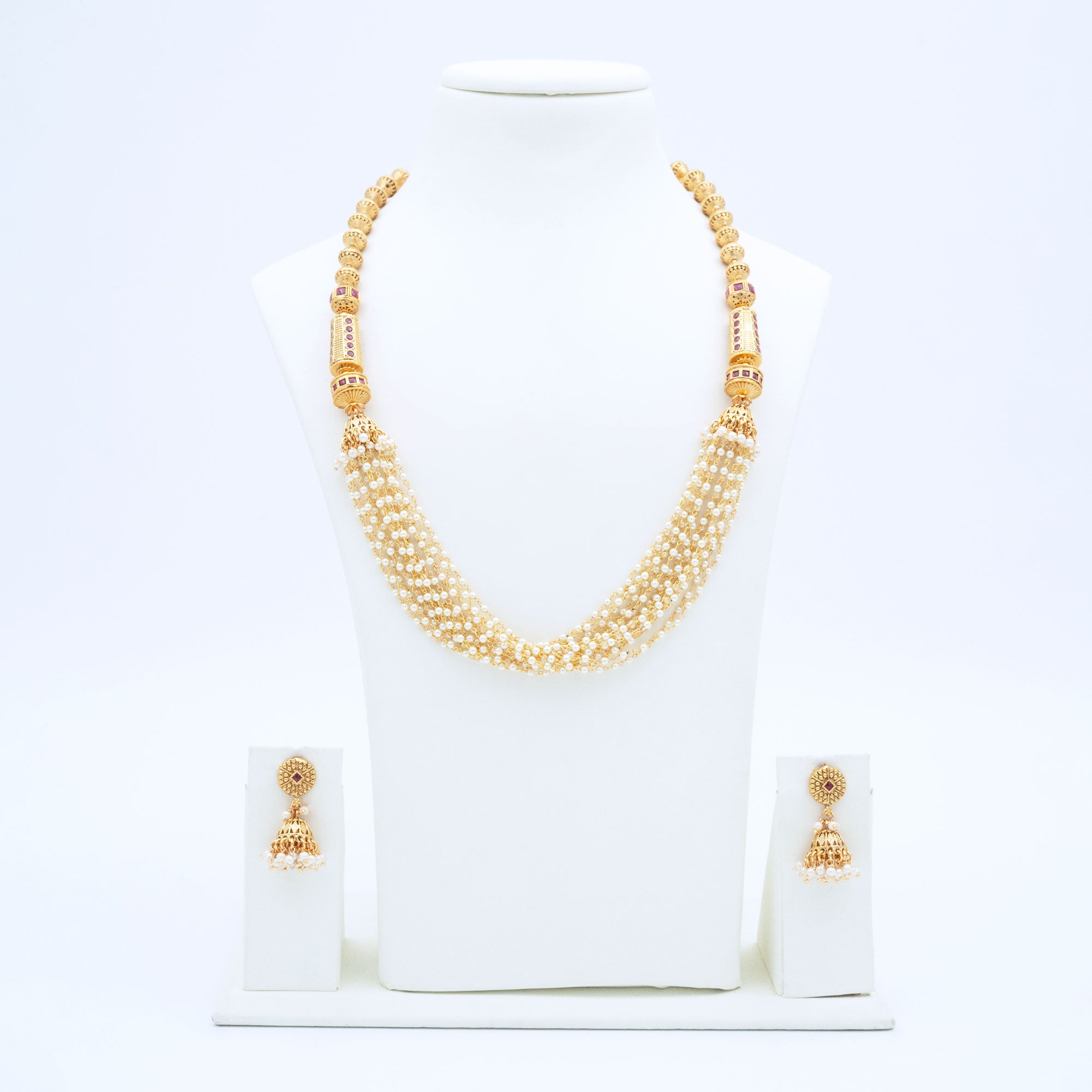 Trendy Layered Pearl Necklace set