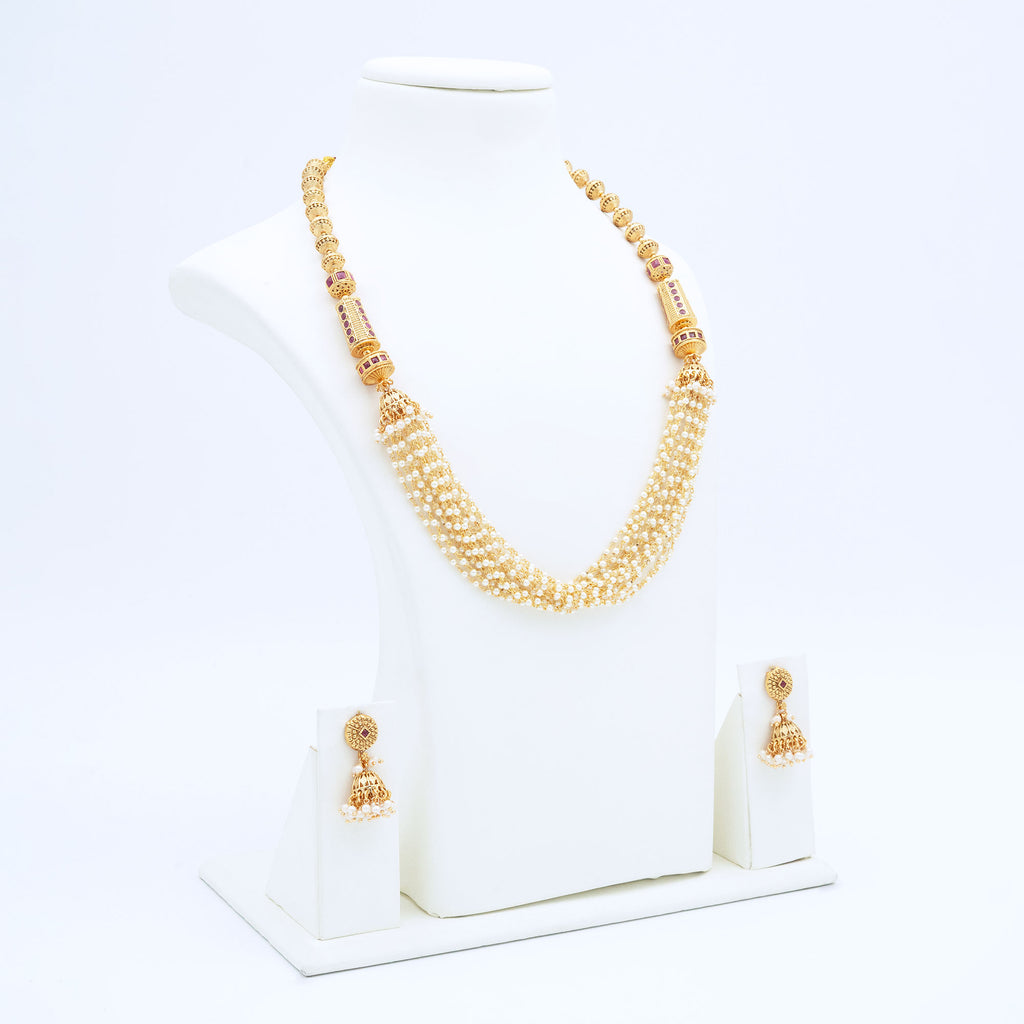 Trendy Layered Pearl Necklace set