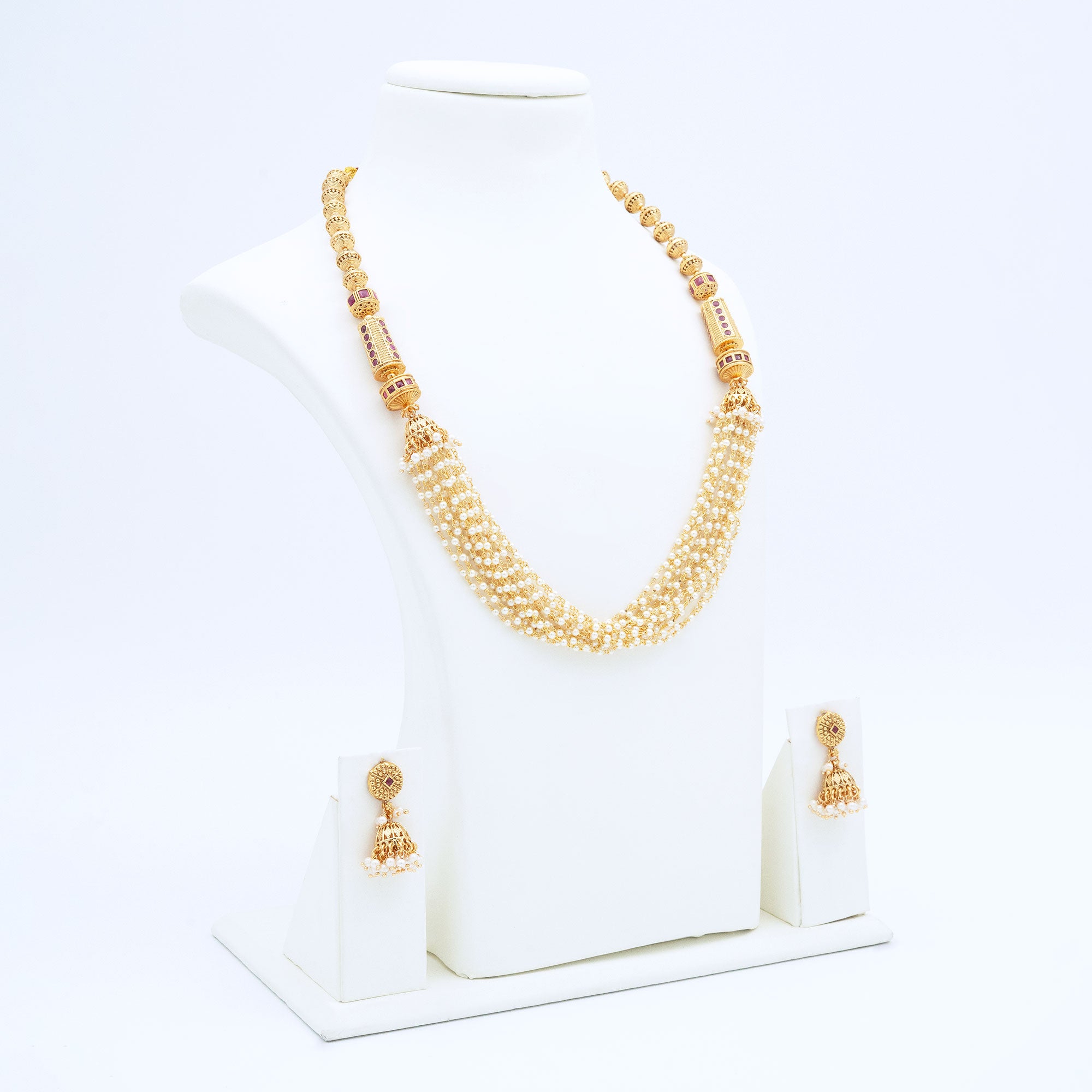 Trendy Layered Pearl Necklace set