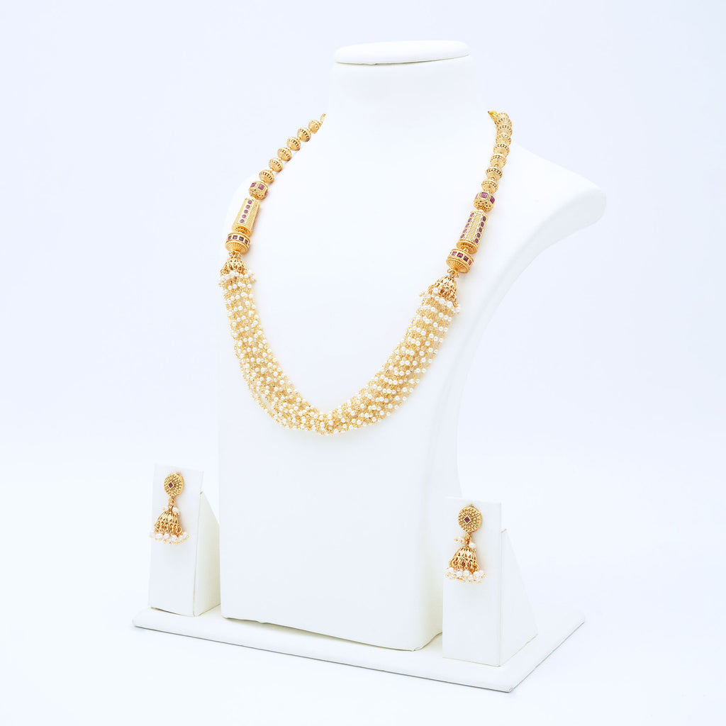Trendy Layered Pearl Necklace set