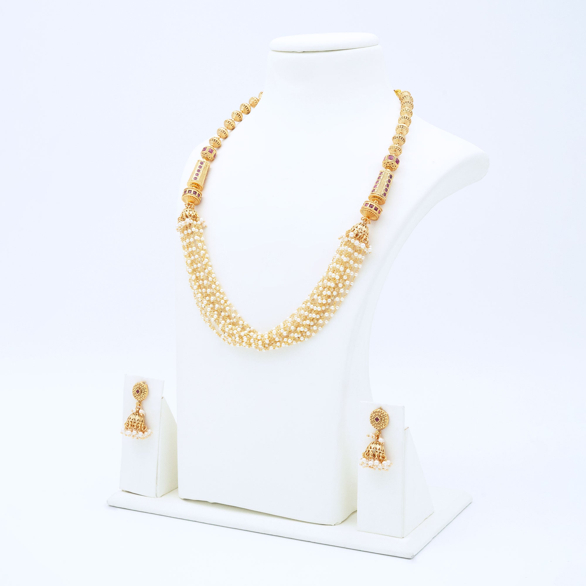 Trendy Layered Pearl Necklace set