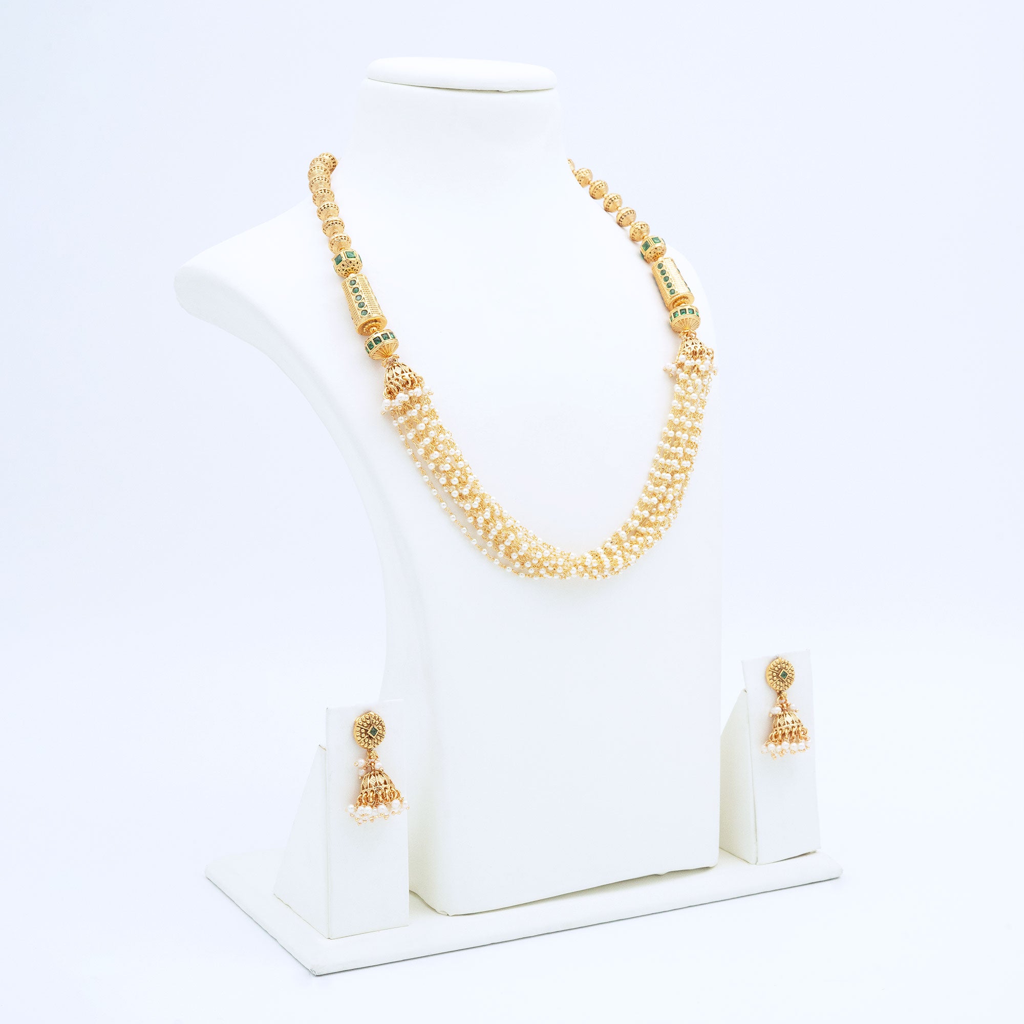Trendy Layered Pearl Necklace Set