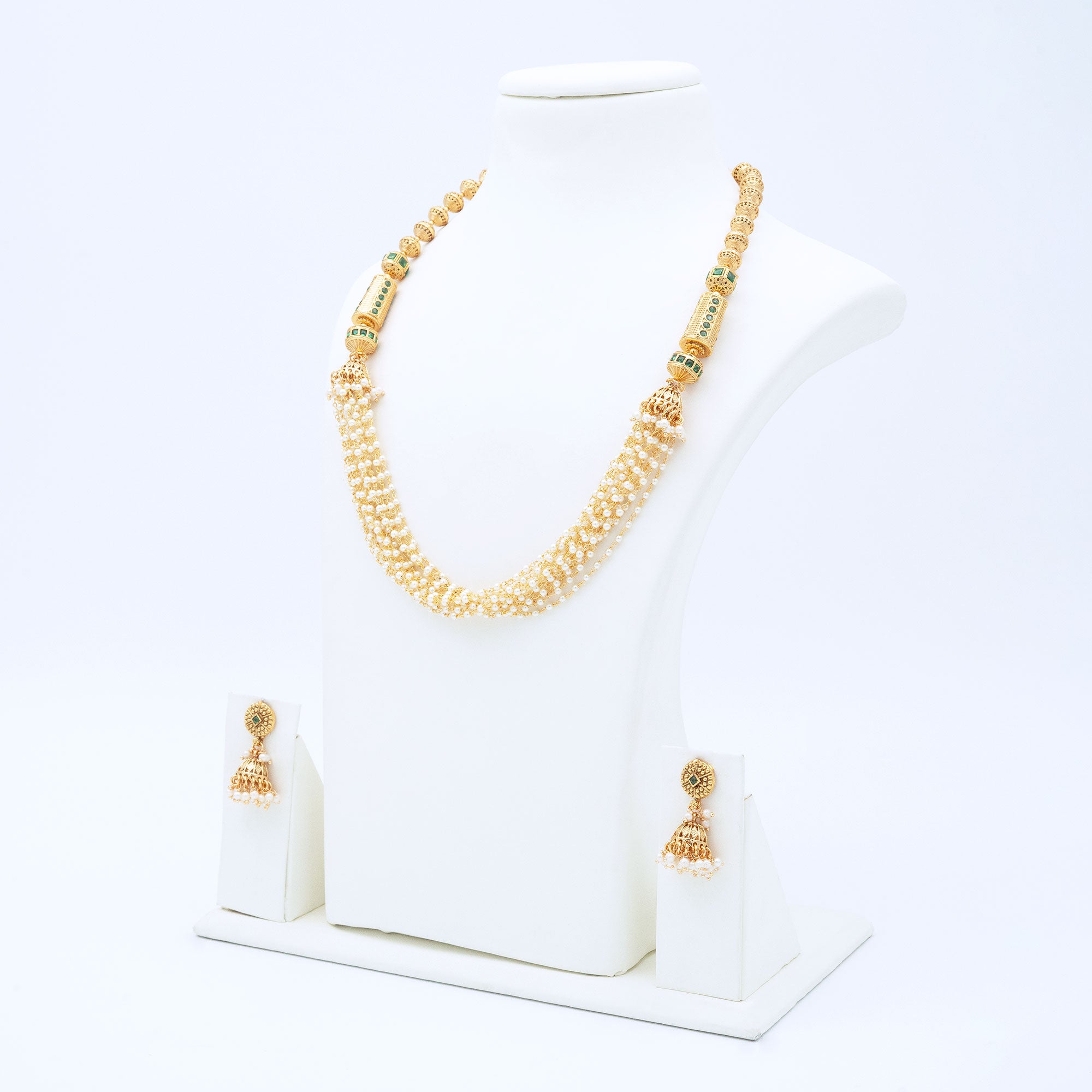 Trendy Layered Pearl Necklace Set