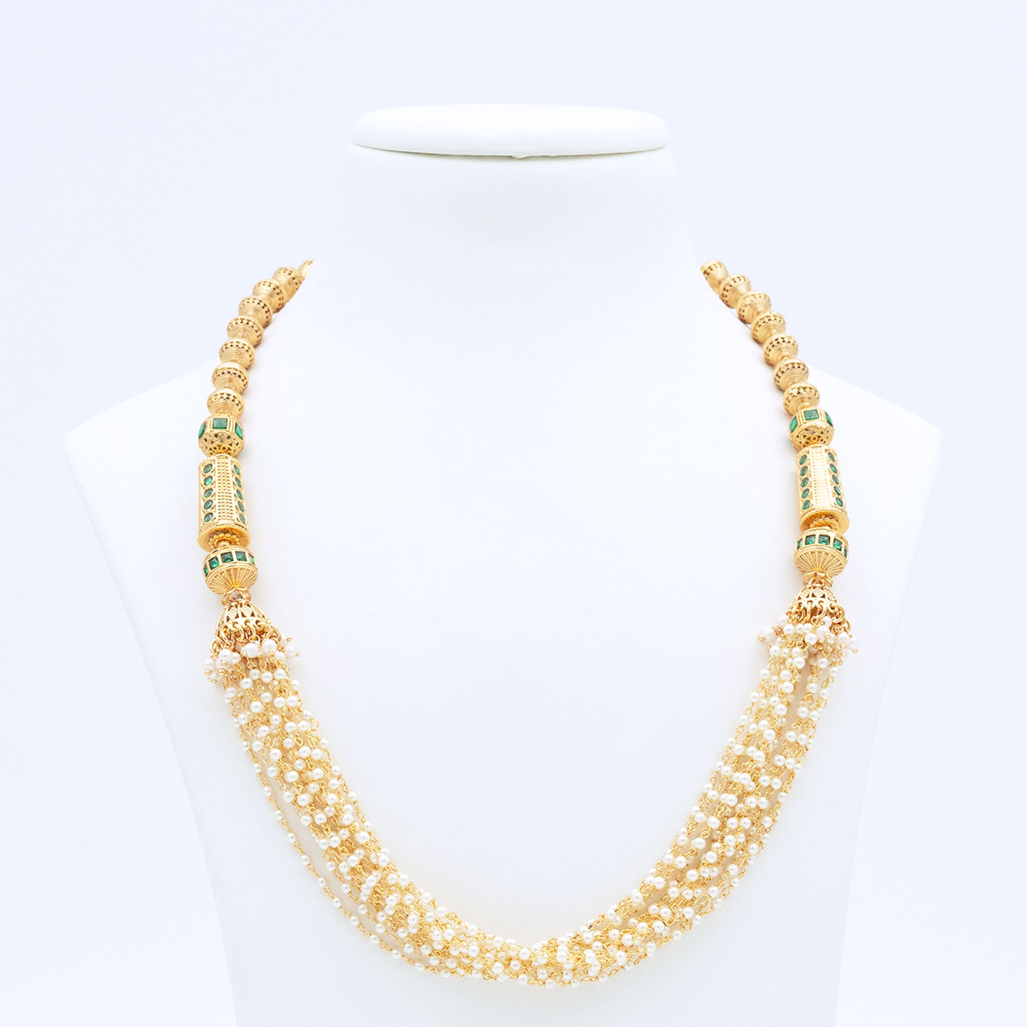 Trendy Layered Pearl Necklace Set