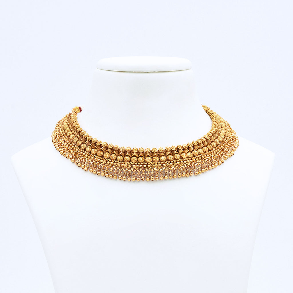 Trendy Round Crescent Shape Necklace Set