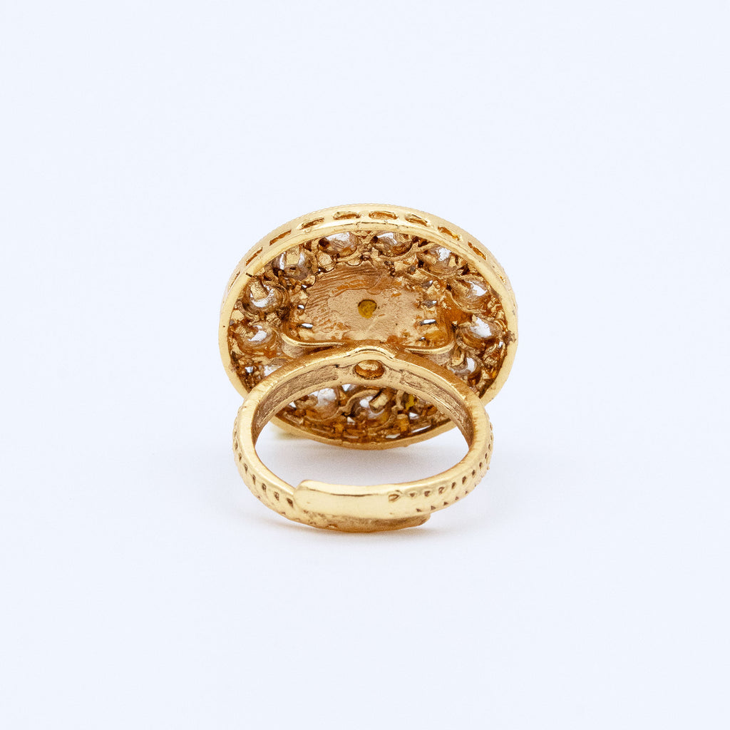 Trendy Round Floral Ring