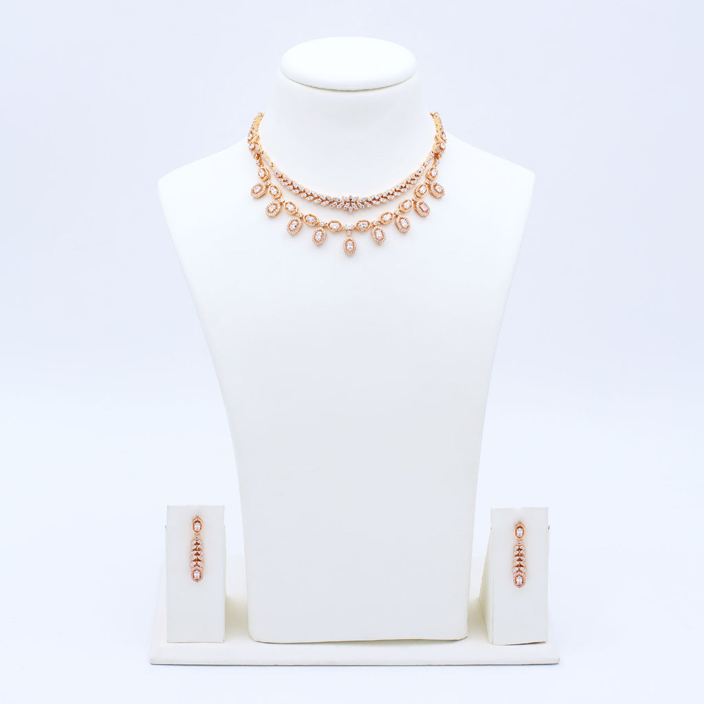 Modern Layered Drop Necklace Set