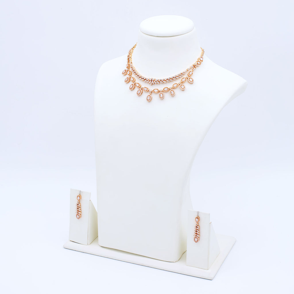 Modern Layered Drop Necklace Set