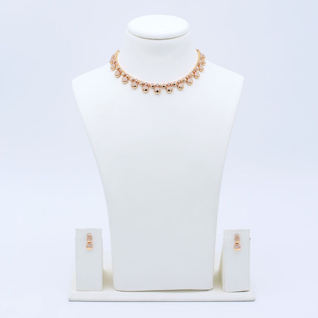 Modern Tiny Round Necklace Set