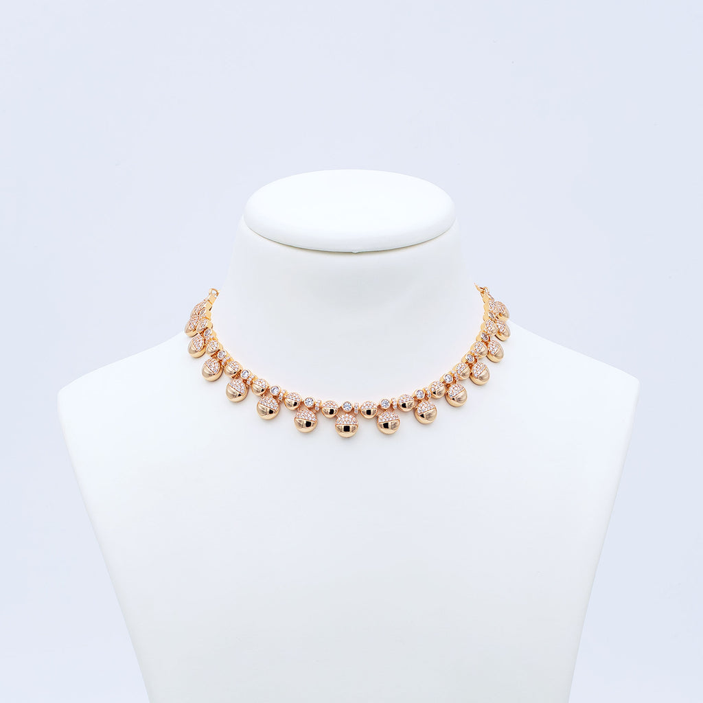 Modern Tiny Round Necklace Set